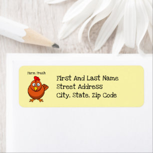 Etiqueta ¿Pollo?, una tía graciosa Personalizado de gallo m