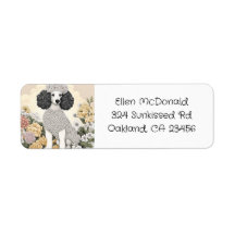Poodle en flores caprichosas