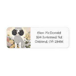 Etiqueta Poodle en flores caprichosas