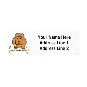 Etiqueta Poodle personalizado
