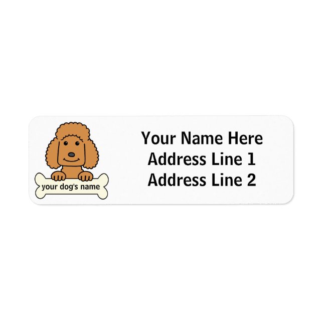 Etiqueta Poodle personalizado (Frente)