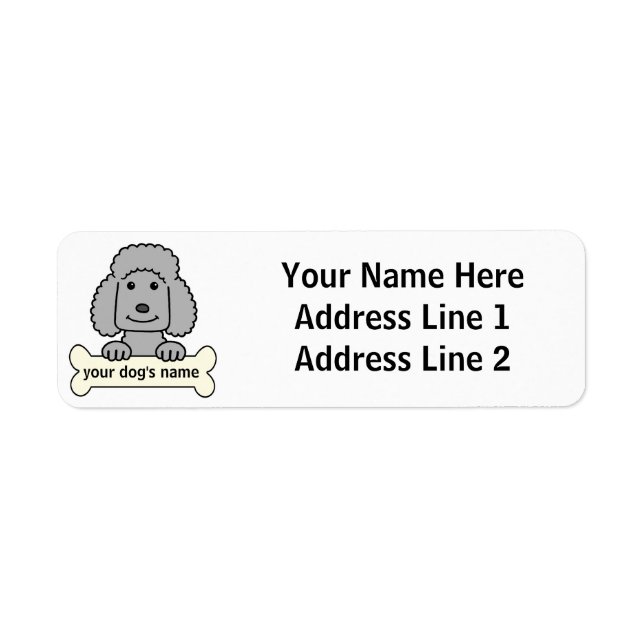 Etiqueta Poodle personalizado (Frente)