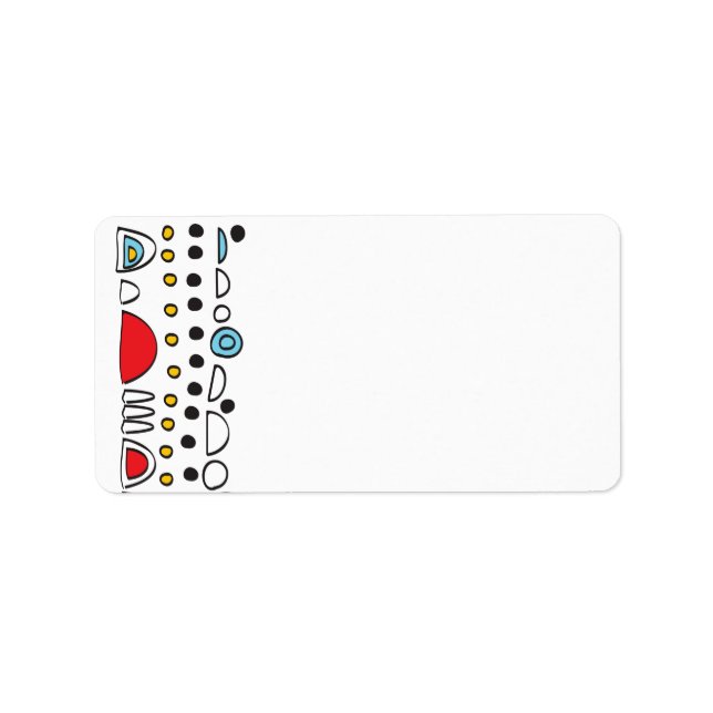 Etiqueta POP ART SCRIBBLY Bat Mitzvah Imprimir tu propia et (Frente)