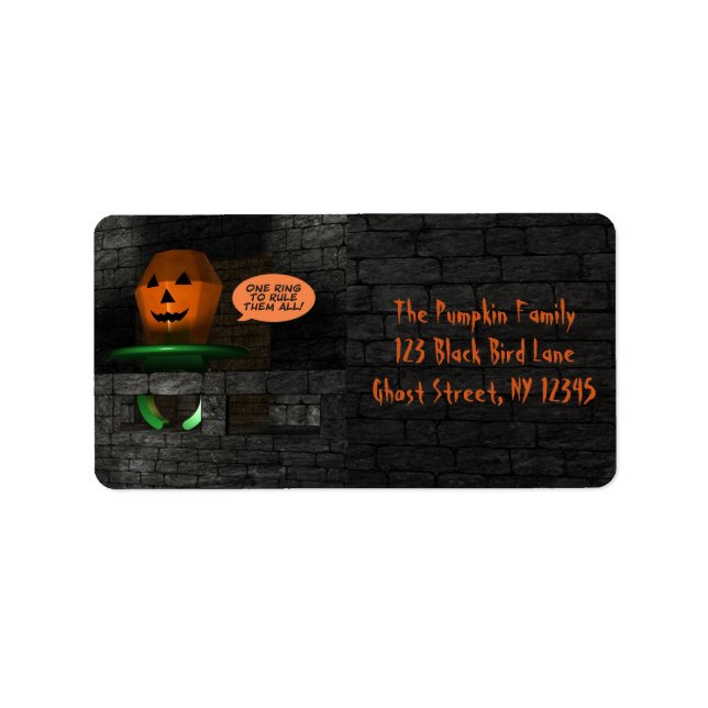Etiqueta Pop de calabaza de Halloween (Frente)