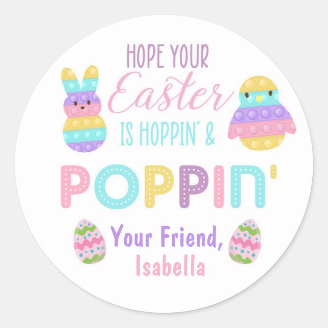 Etiqueta Pop it Easter Treth (Anverso)
