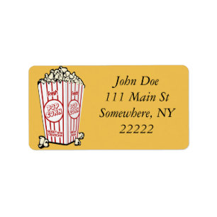 Etiqueta Popcorn fresco
