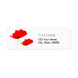 Etiqueta POPPY Collection 01 Return Address Labels