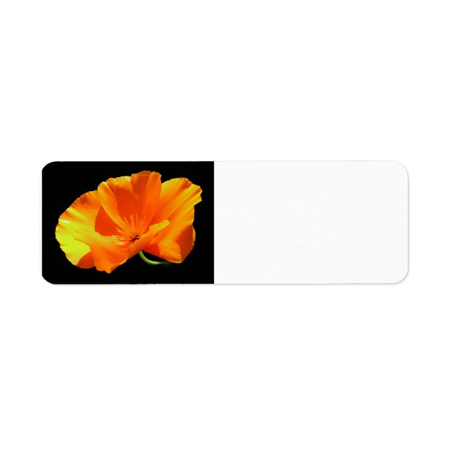 Etiqueta Poppy de California (Frente)