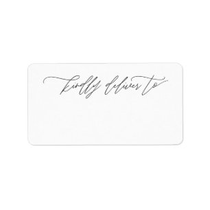 Etiqueta Por Favor, Dé Un Aviso A La Caligrafía Moderna