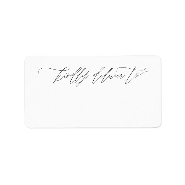 Etiqueta Por Favor, Dé Un Aviso A La Caligrafía Moderna (Frente)