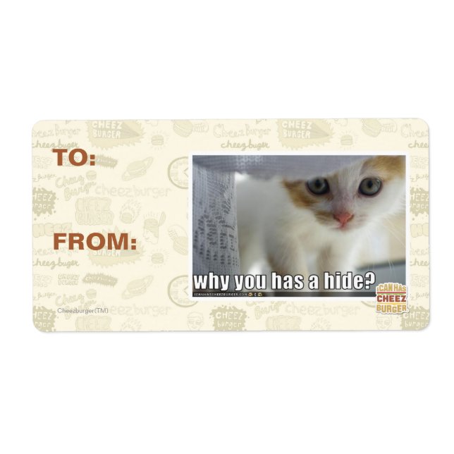 Etiqueta ¿Por qué tienes un escondite? (Frente)