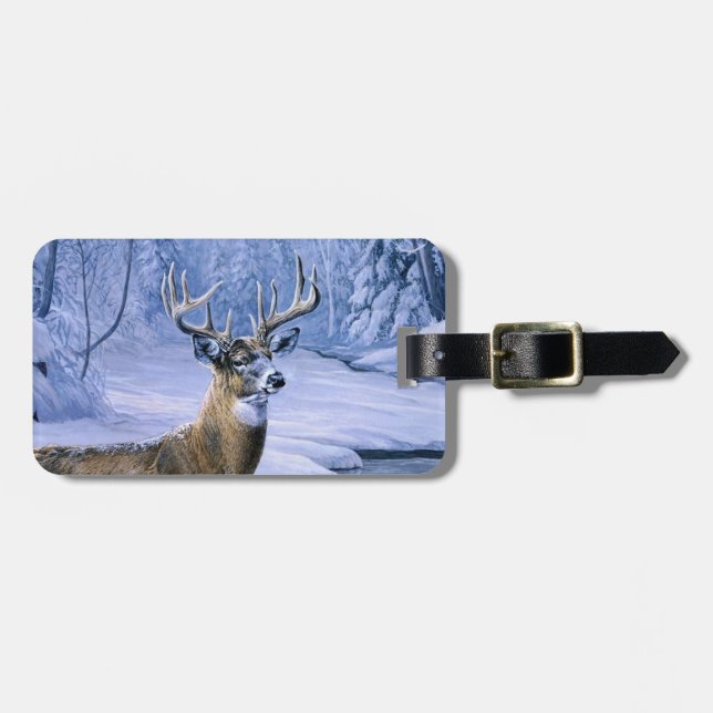 Etiqueta portaequipajes de ciervo (Frente Horizontal)