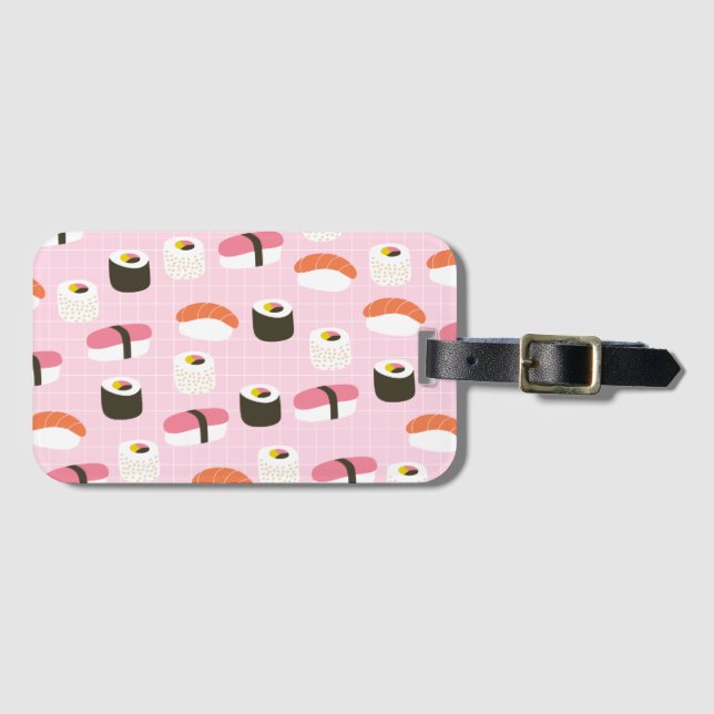 Etiqueta portaequipajes de sushi mate (Anverso horizontal)