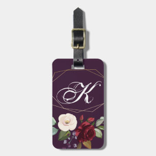 Etiqueta portaequipajes personalizada Plum Rosas m