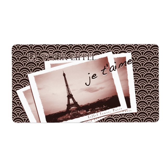 Etiqueta Postales de Paris Labels (Frente)