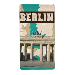 Etiqueta Poster de Viajes de Berlín Vintage