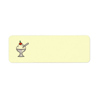 ETIQUETA POSTRES SUPERIORES VANILLA ICE-CREMA CHERRY TOP DU