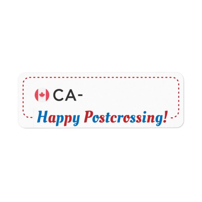 Etiqueta Posttravesar el ID de la tarjeta postal CA Canadá  (Frente)