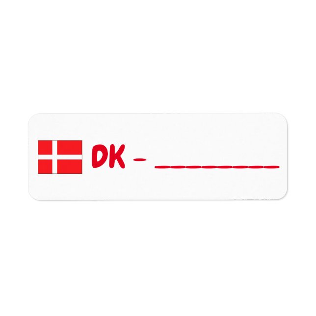 Etiqueta Posttravesía del id. de Danemark (Frente)