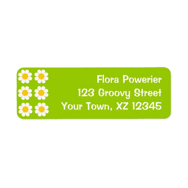 Etiqueta Potencia de flor de personalizable (Frente)