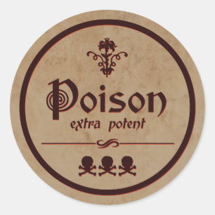 Etiqueta potente adicional del veneno el