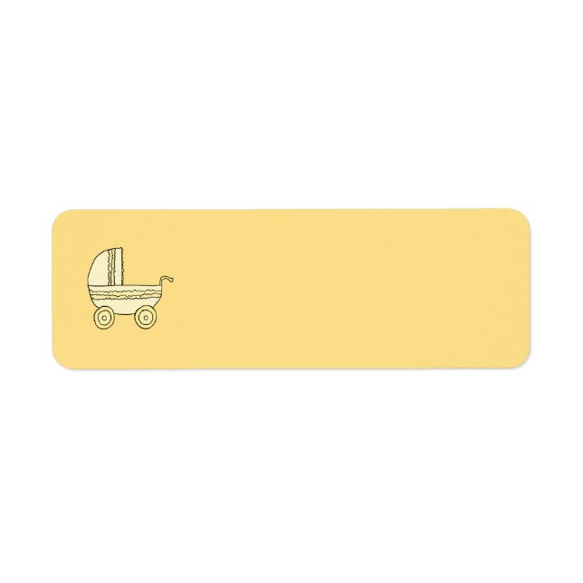 Etiqueta Pram Baby Amarillo. (Frente)