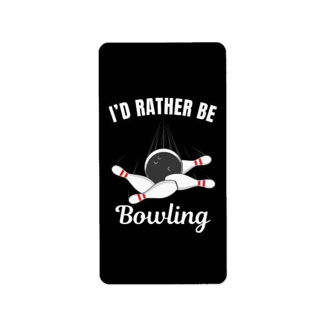 Etiqueta Prefiero ir a jugar bolos (Frente)