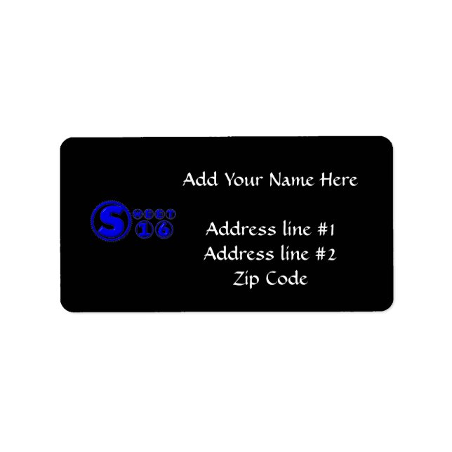 Etiqueta Prepararse para un dulce 16 (Frente)