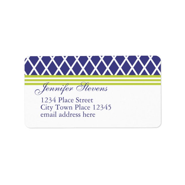 Etiqueta Preppy Naval Lattice (Frente)