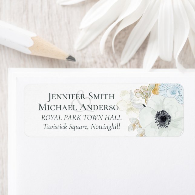 Etiqueta PRESUPUESTO Baby Shower Blue Anemone (In situ)