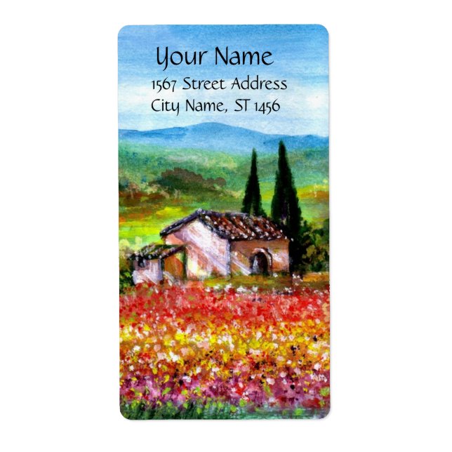 ETIQUETA PRIMAVERA EN TUSCANIA (Frente)