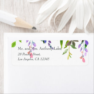 Etiqueta Primavera floral de acuarela