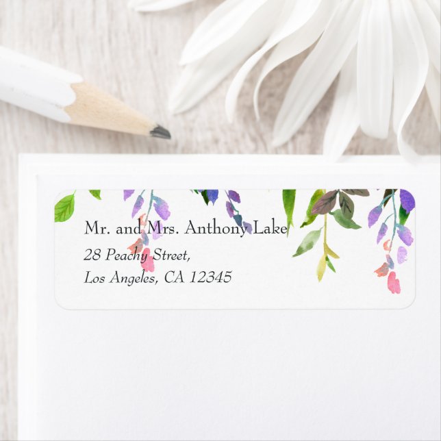 Etiqueta Primavera floral de acuarela (In situ)