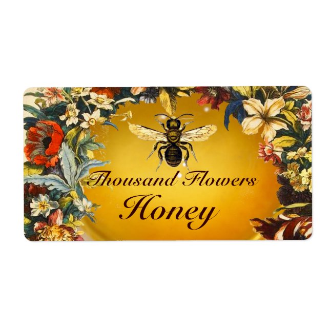 ETIQUETA PRIMAVERA FLOWERS HONEY BEE ,BEEKEEPER (Frente)