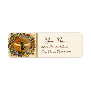 ETIQUETA PRIMAVERA FLOWERS HONEY BEE ,BEEKEEPER