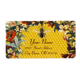 ETIQUETA PRIMAVERA FLOWERS HONEY BEE ,BEEKEEPER