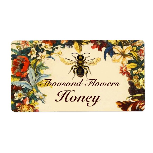 ETIQUETA PRIMAVERA FLOWERS HONEY BEE ,BEEKEEPER (Frente)