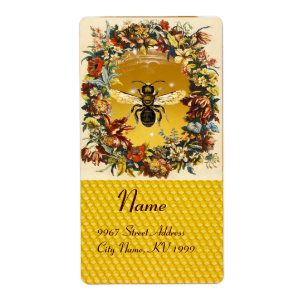 ETIQUETA PRIMAVERA FLOWERS HONEY BEE ,BEEKEEPER