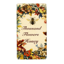 ETIQUETA PRIMAVERA FLOWERS HONEY BEE ,BEEKEEPER