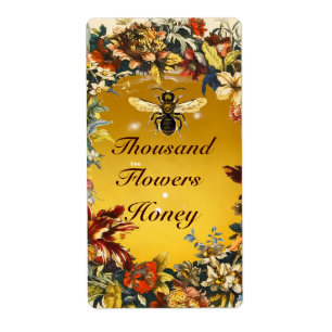 ETIQUETA PRIMAVERA FLOWERS HONEY BEE ,BEEKEEPER