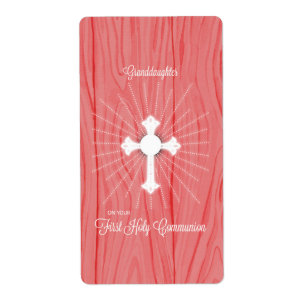 Etiqueta Primera cruz y rayas de comunicación de la nieta