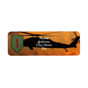 Etiqueta Primera División de Infantería Gran Red 1 Fort Ril