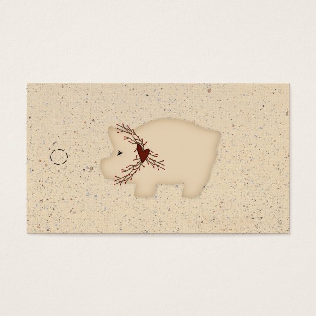 Etiqueta Primitiva de colgado de cerdo (Frente)