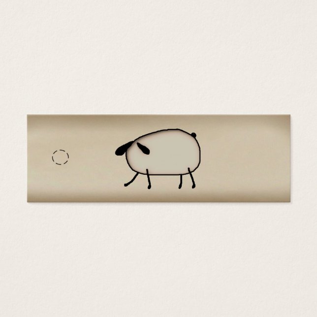 Etiqueta Primitiva de colgamiento de oveja Skinny (Frente)