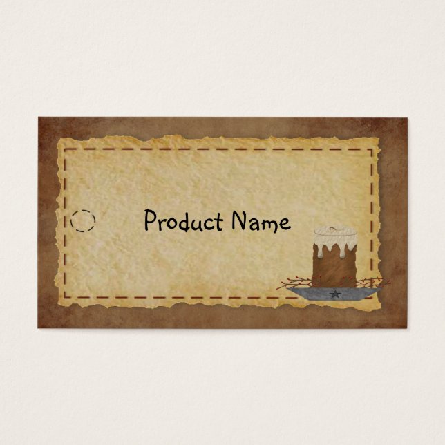 Etiqueta Primitiva de colgamiento de velas (Frente)