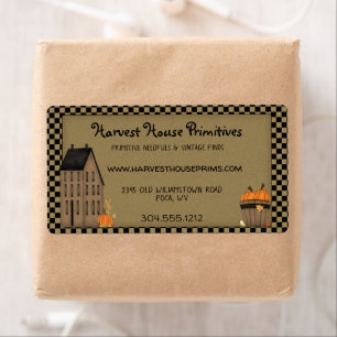 Etiqueta Primitive Harvest Rustic Country Personalizado