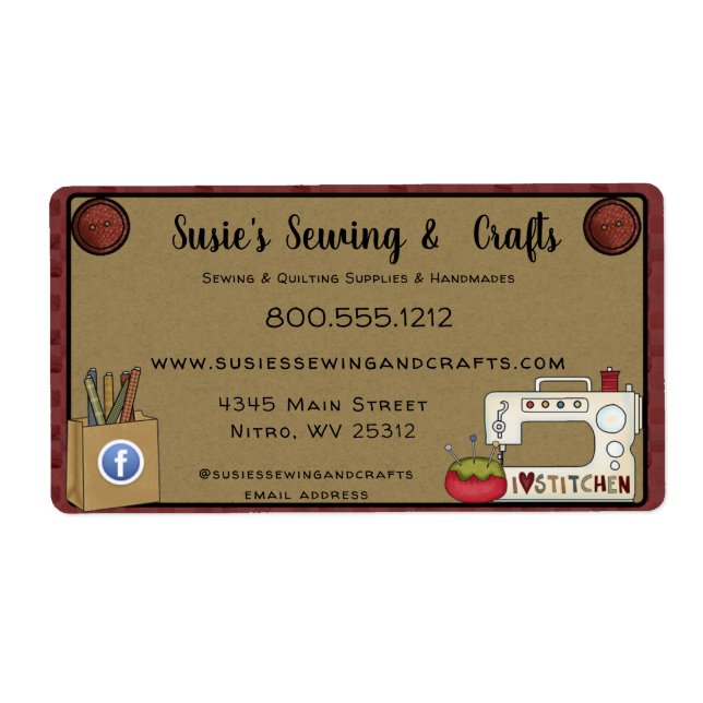 Etiqueta Primitivo país masticando artesanías Rústico negoc (Frente)