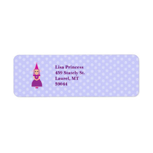Etiqueta Princesa Cute Purple