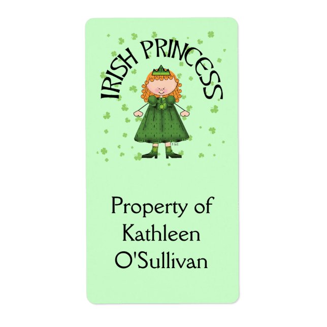 Etiqueta Princesa de Irlanda (Frente)
