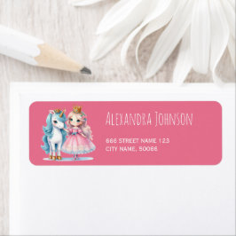 Etiqueta Princesa linda y Unicornio vuelven a la escuela